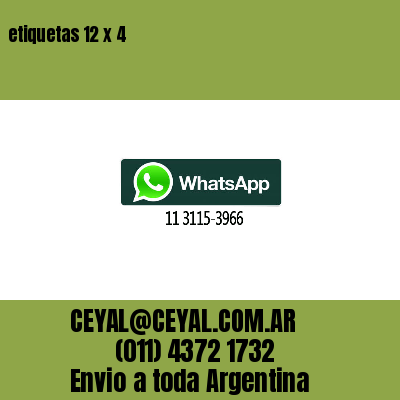 etiquetas 12 x 4