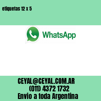 etiquetas 12 x 5