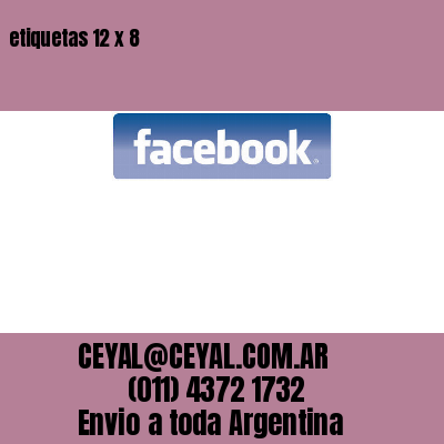 etiquetas 12 x 8