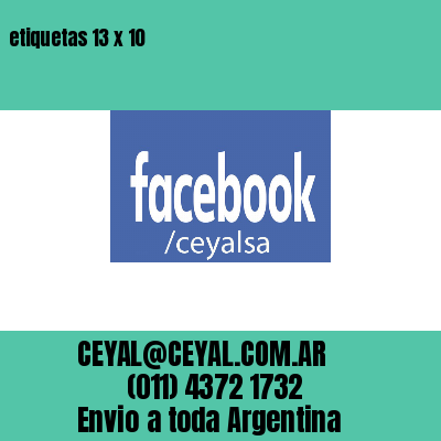 etiquetas 13 x 10