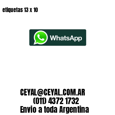 etiquetas 13 x 10