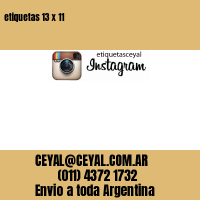 etiquetas 13 x 11