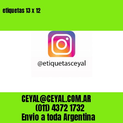 etiquetas 13 x 12