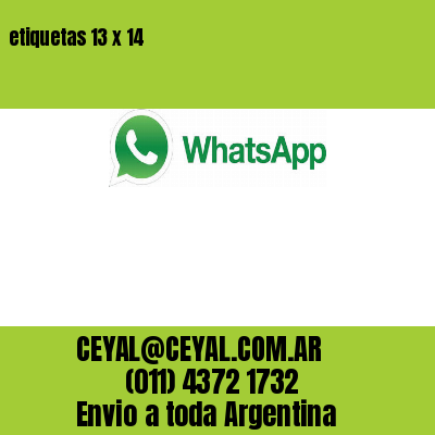 etiquetas 13 x 14