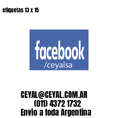 etiquetas 13 x 15