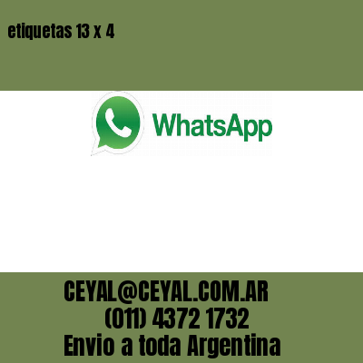 etiquetas 13 x 4