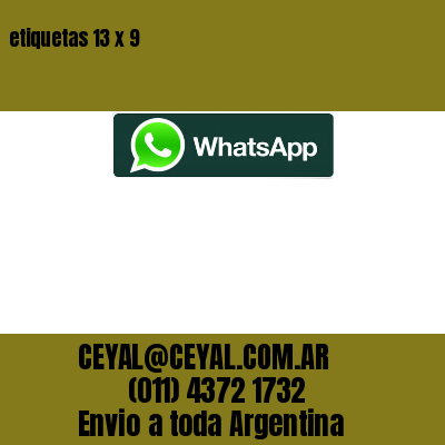 etiquetas 13 x 9
