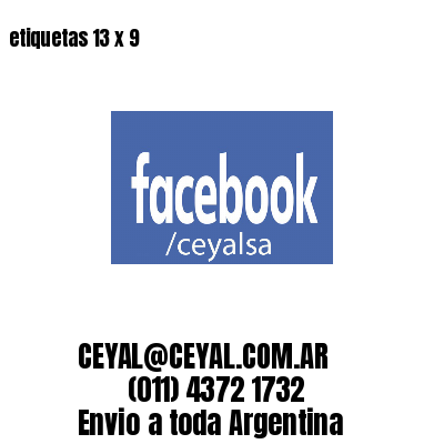 etiquetas 13 x 9