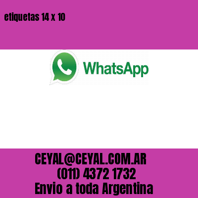 etiquetas 14 x 10