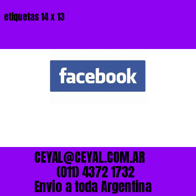 etiquetas 14 x 13