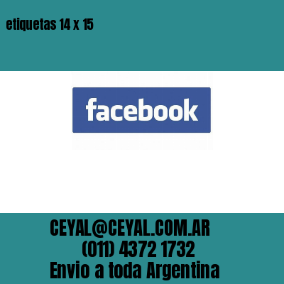 etiquetas 14 x 15