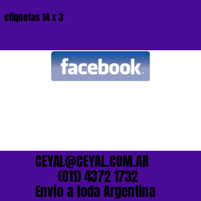 etiquetas 14 x 3