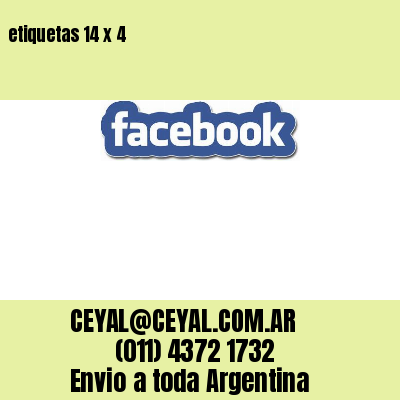 etiquetas 14 x 4