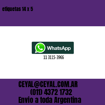 etiquetas 14 x 5