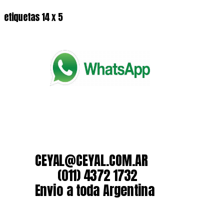 etiquetas 14 x 5