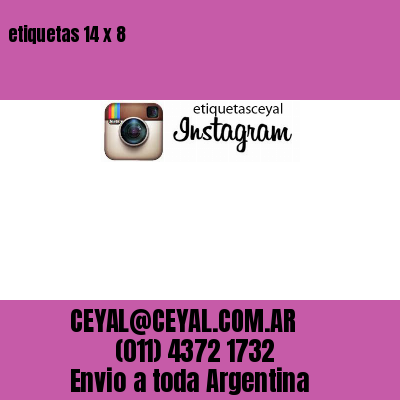 etiquetas 14 x 8