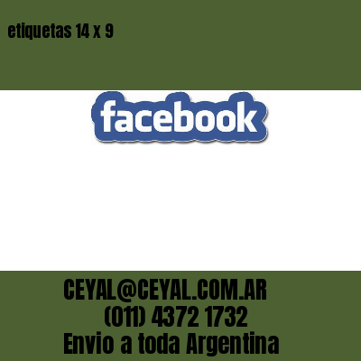 etiquetas 14 x 9