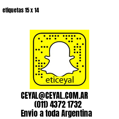 etiquetas 15 x 14