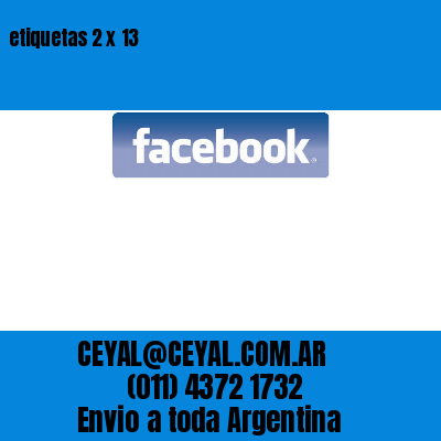 etiquetas 2 x 13
