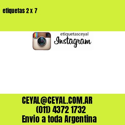 etiquetas 2 x 7