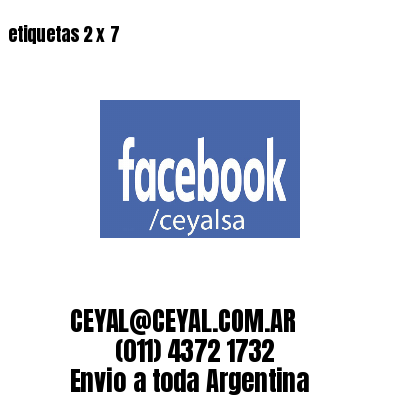 etiquetas 2 x 7
