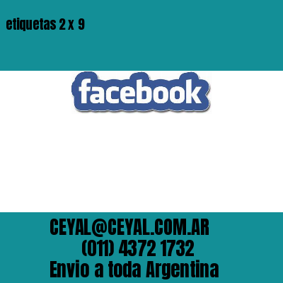 etiquetas 2 x 9