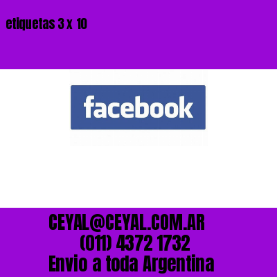 etiquetas 3 x 10