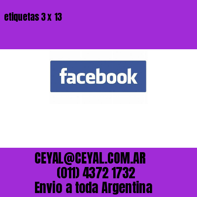etiquetas 3 x 13