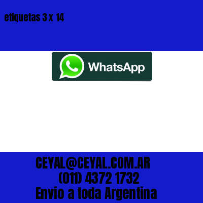 etiquetas 3 x 14