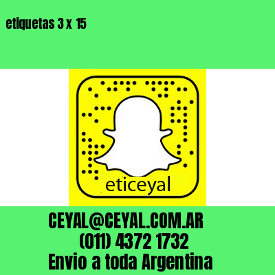 etiquetas 3 x 15