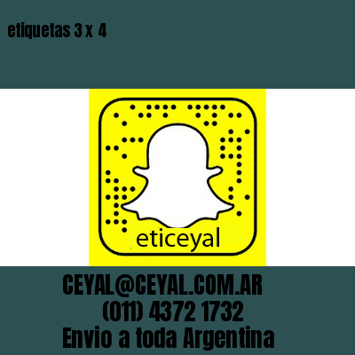 etiquetas 3 x 4