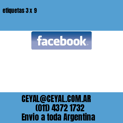etiquetas 3 x 9