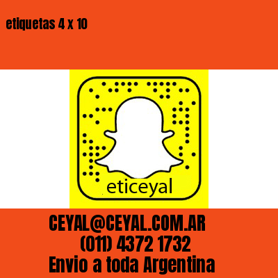 etiquetas 4 x 10