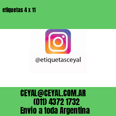 etiquetas 4 x 11