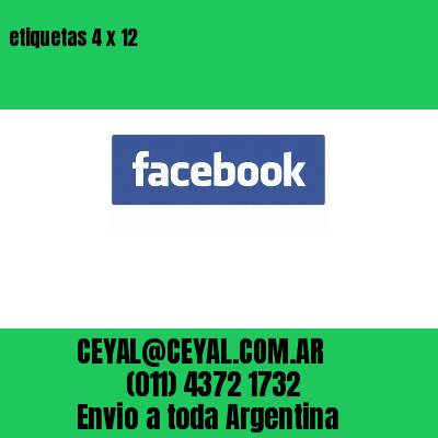etiquetas 4 x 12