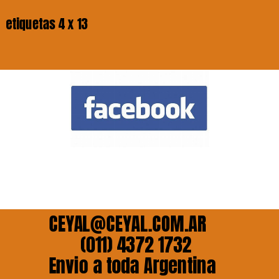 etiquetas 4 x 13