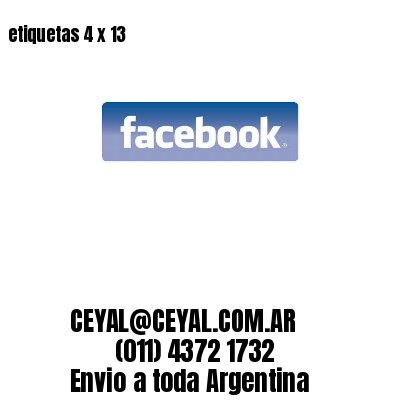 etiquetas 4 x 13