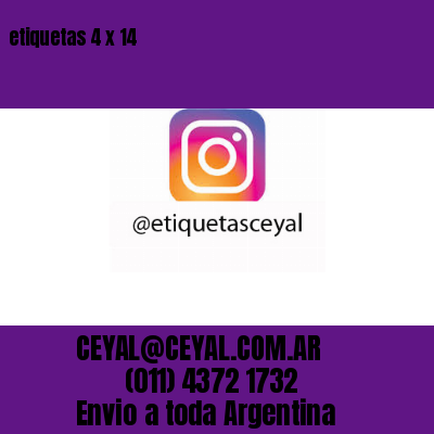 etiquetas 4 x 14