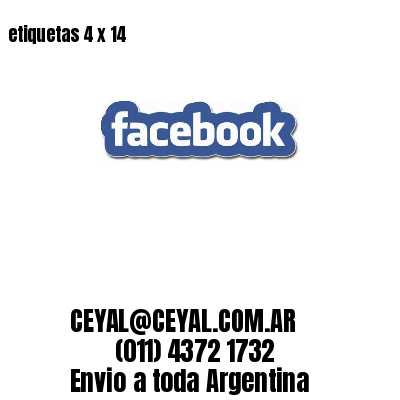 etiquetas 4 x 14