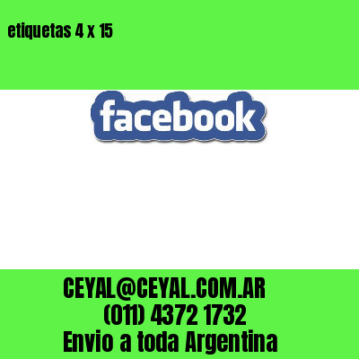 etiquetas 4 x 15