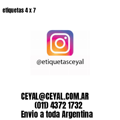 etiquetas 4 x 7