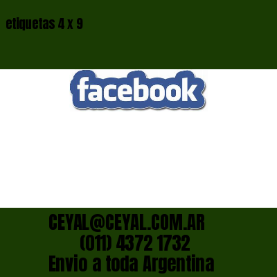 etiquetas 4 x 9