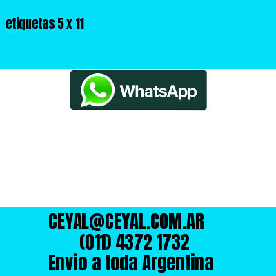 etiquetas 5 x 11