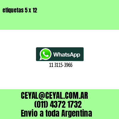etiquetas 5 x 12