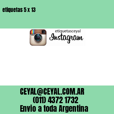 etiquetas 5 x 13