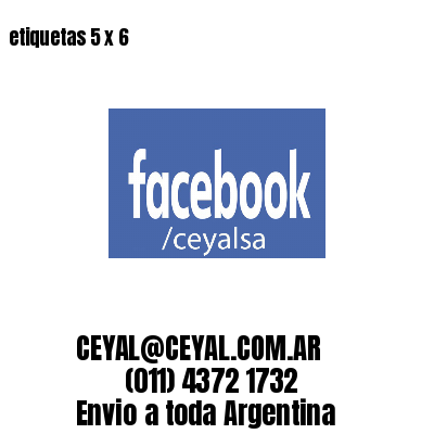 etiquetas 5 x 6