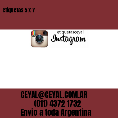 etiquetas 5 x 7