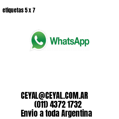 etiquetas 5 x 7