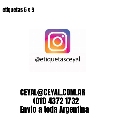 etiquetas 5 x 9