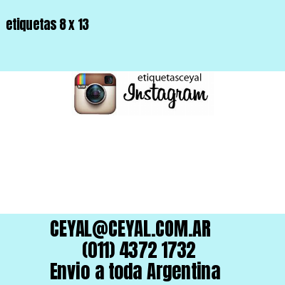 etiquetas 8 x 13